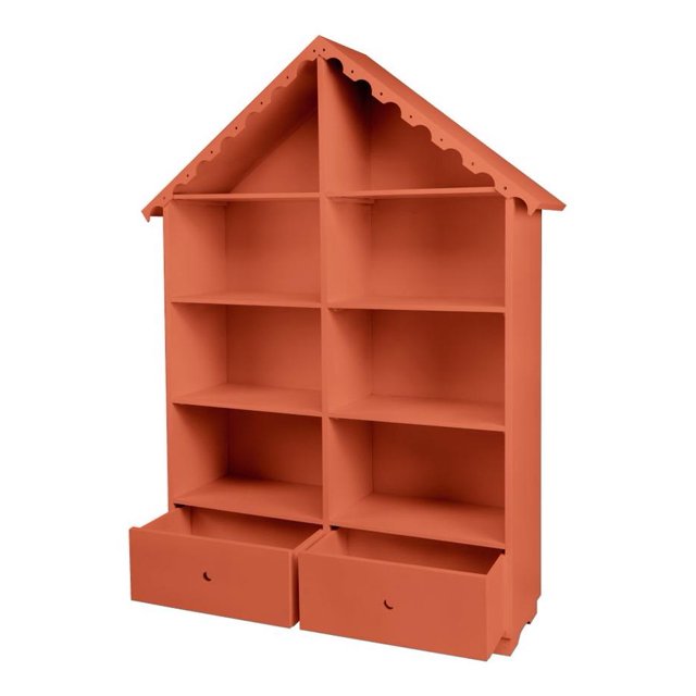 Mueble Estantería Casa Infantil Duduk Casita salmon