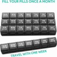 thumbnail image 3 of Monthly Pill Organizer 28 Day Pillbox Organized by Week, Large 4-Week 1-Month Pillbox with Dust Cover, 3 of 4