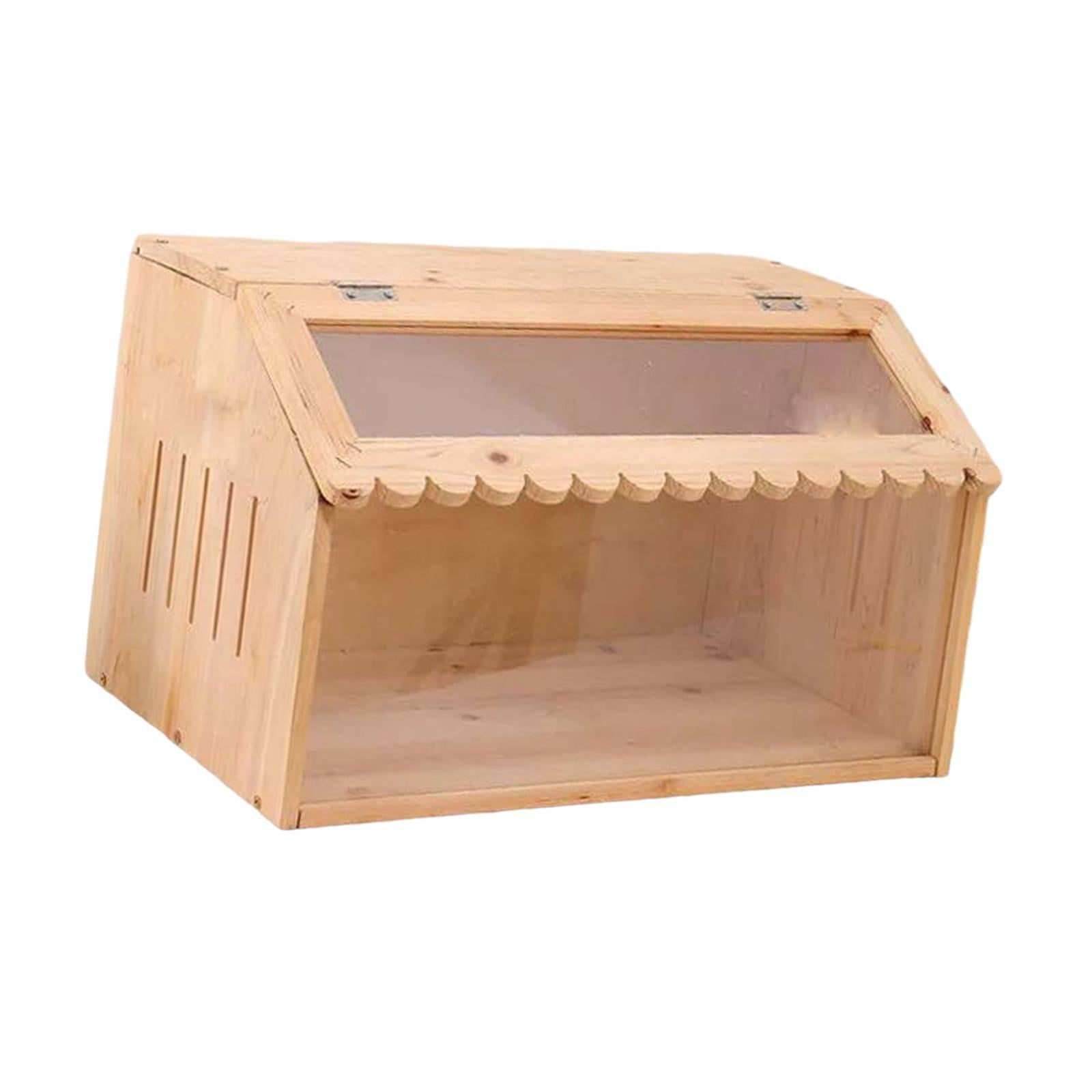 balikha Chicken Brooder Box Chicken Coop Small Animals Habitat Sturdy Incubator Wood Quail Cage for Birds Quails Hamsters Chick Ducks 50x30x30cm