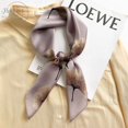 thumbnail image 2 of Silk Scarf for Women, 100% Mulberry Silk, 65x65cm Square, Head & Neck Scarf,65,Purple, 2 of 7