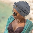 thumbnail image 3 of Qarigey 4 piezas Envoltura para la cabeza Estilos bohemios Cómodos colores surtidos Sombrero de pirata Atractivo suministros de abalorios Diademas para Accesorio para el cabello Gris Qarigey AP008789-03B, 3 of 5