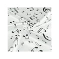 thumbnail image 4 of INSPIRE CHIC Women Satin Square Musical Note 35" Large Silky Neck Scarf White 90x90cm/35.4x35.4 inches(LxW), 4 of 6