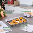 thumbnail image 3 of Juego de bandejas para hornear con rejilla de refrigeración de alambre y horno tostador Homikit, 3 of 8