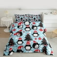 thumbnail image 2 of Manfei Funny Penguin Queen Comforter Set for Kids Boys Girls, Kawaii Christmas Animal Bedding Sets, Cartoon Xmas Tree Bedding Comforter Set, Breathable Home Decor, Reversible 3-Piece, 2 of 8