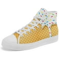 thumbnail image 5 of Aidianart Womens Ice Cream High Top Shoes High Top Canvas Sneakers Size 15, 5 of 5