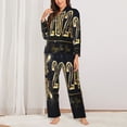 thumbnail image 2 of Fotbe Happy New Year 2024 (5) Pattern Long Sleeve Pajama Set for Women,Sleepwear Set,2-piece Loungewear Set,Soft PJs Comfy Nightwear with Pockets -Large, 2 of 7