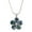 Necklace, variant on Daisy Flower Abalone Shell Pendant Necklace or Earring Rhodium Plated 17 Inch Snake Chain E0154