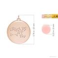 thumbnail image 3 of ANGARA Natural Emerald Taurus Constellation Medallion Pendant in 14K Rose Gold for Women (Size-4mm) | May Birthstone, Birthday, Anniversary, Jewelry Gift for Women | Natural Emerald Necklace, 3 of 7
