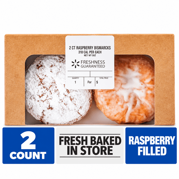 Freshness Guaranteed Regular Raspberry Bismark Donuts, 5 oz, 2 Count