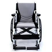 Karman S-115 Ergonomic Ultra Lightweight Manual Wheelchair, Alpine White, 18 Seat Width
