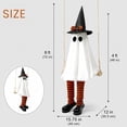 thumbnail image 7 of Halloween Light-Up Ghost Decorations Outdoor - 6 FT Hanging Swing Ghost Halloween Decor with Broomstick & Witch Hat, Spooky Cute Ghosts Decorations for Front Porch Yard Tree, 7 of 7