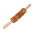 9 Wheel Curved Massager Roller Stick Manual Wooden Therapy Muscle Tool