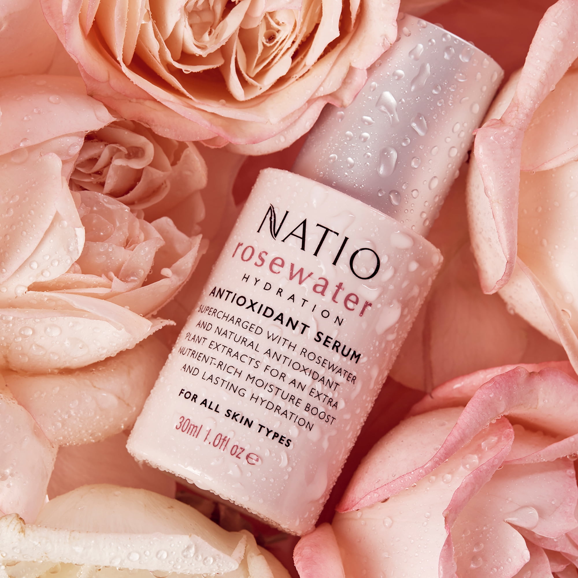 Natio Rosewater Antioxidant Serum, Facial Serum, 1 oz