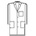 thumbnail image 3 of Meta Unisex 40" Long Labcoat, Style 6116, 3 of 3