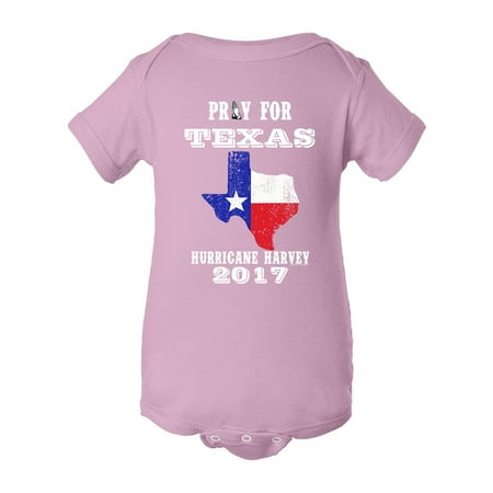 

Pray for Texas Map Hurricane Harvey Survivor 2017 DT Infant Baby Rib Bodysuit