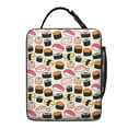thumbnail image 5 of Life is Better with Sushi Lunch Tote – Cute Japanese Food Pattern with Sushi Rolls and Party Design, Waterproof Insulated Cooler Bag for Outdoor, Office, or Picnic, 5 of 5
