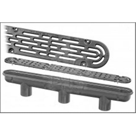 Channel Drain Grate - Aqua Star 32CDFL105 32 inch Channel Drain Flat Grate Anti-Entrapment Suction Outlet Cover, Dark Gray