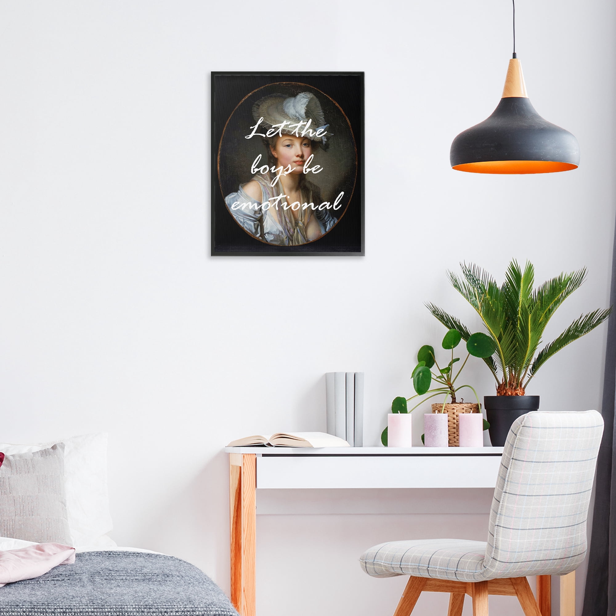 Stupell Industries Let The Boys Be Emotional Black Framed Giclee Art, design by Tina LeCour