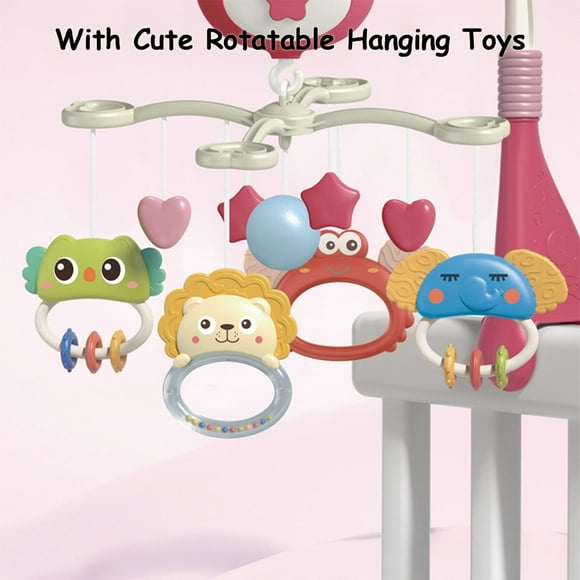 Mobile Cute Baby Crib Mobile with Music Star Projection Hanging Rotating Toys Baby Crib Toys 20 Lullabies Infant Bed Decoration for Baby Boys Girls
