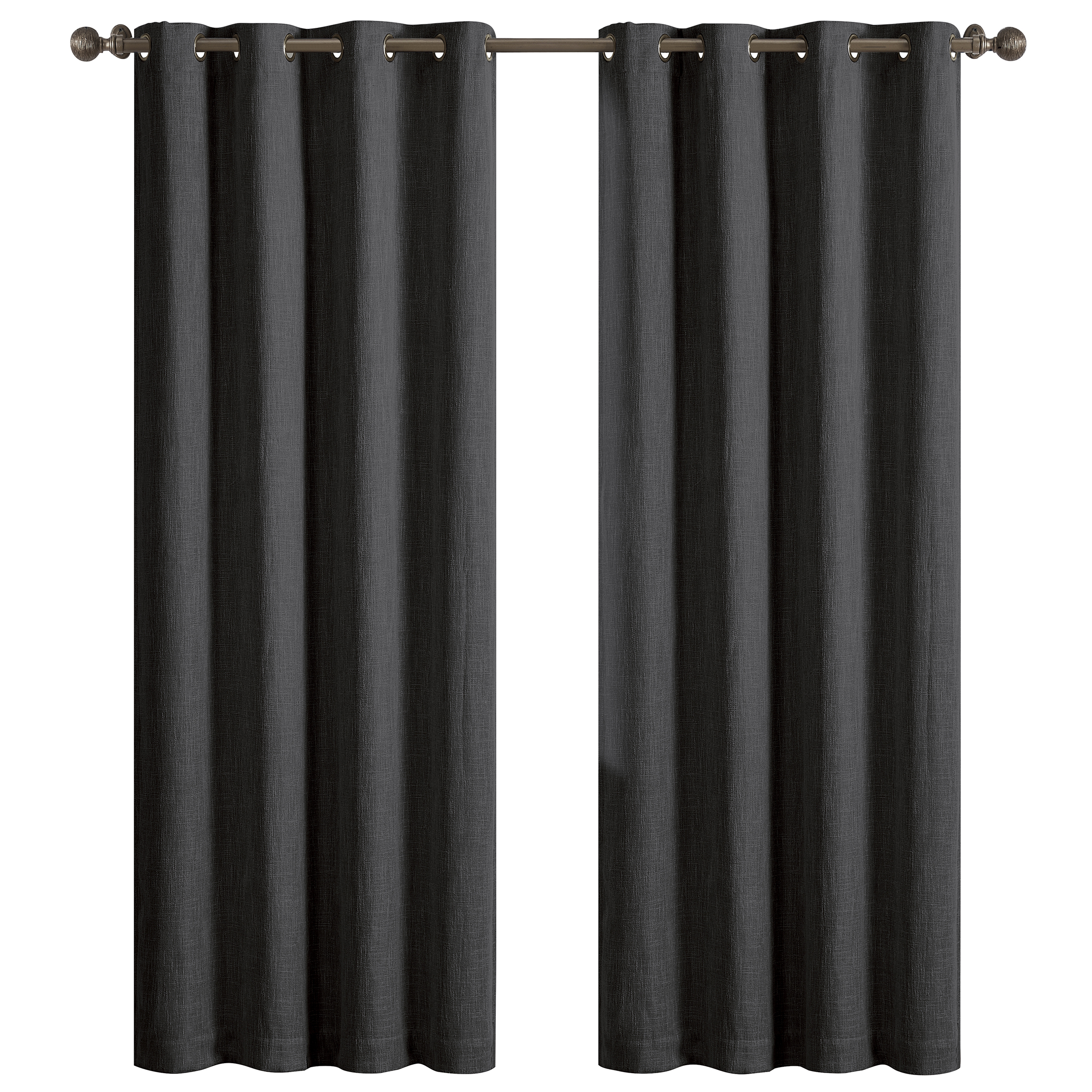 Better Homes & Gardens Woven Blackout Curtain, Black photo 5
