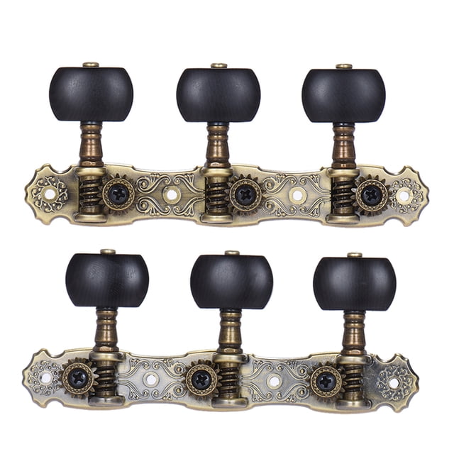 Alice 2 Pcs (L&R) Classical Guitar Tuning Peg Bronze Plated Acoustic Guitar Machine Heads 1 : 16 Tuning Keys Knobs String Tuners (AOS-022V3P)