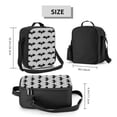 thumbnail image 2 of Honeii Bat Print Insulated Lunch Bag, Reusable Lunch Box for Adult, Leakproof Cooler Bag for Work Office Travel Picnic, 2 of 7