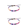 thumbnail image 4 of ziyahi Bohemian Style Bracelets Adjustable Braided Handmade Anklet Accessories 2Set, 4 of 6