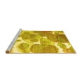 thumbnail image 2 of Ahgly Company Machine Washable Indoor Square Abstract Yellow Contemporary Area Rugs, 4' Square, 2 of 4