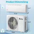 thumbnail image 6 of Ktaxon 9000 BTU Wifi Enabled Mini Split Air Conditioner & Heater with Inverter, 20 SEER2 Energy Saving 115V Ductless Split AC Unit with Pre-Charged Condenser, Heat Pump & Installation Kit, 6 of 13