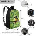 thumbnail image 5 of Uourmeti Cartoon Turtle Design Adjustable Comfort Straps School Backpack, 17 Inch Anti Fade Student Bookbag Roomy Interior Polyester Backpack for Adults, 5 of 6