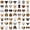 Dog Emoji, variant on 54Pcs Cute Emoji Refrigerator Magnets, Funny Decorative Magnets for Locker Whiteboard Home Office Gift
