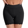 thumbnail image 2 of Soyumi Lace Slip Shorts for Under Dresses Women, Smooth Anti-Chafing Boyshorts Seamless Underwear Safety Shorts Boyshorts Lace Slip Shorts for Women, Black, 2 of 7