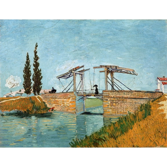 Langlois Bridge at Arles by Vincent van Gogh - 12" x 18" Art Print Wall Decor