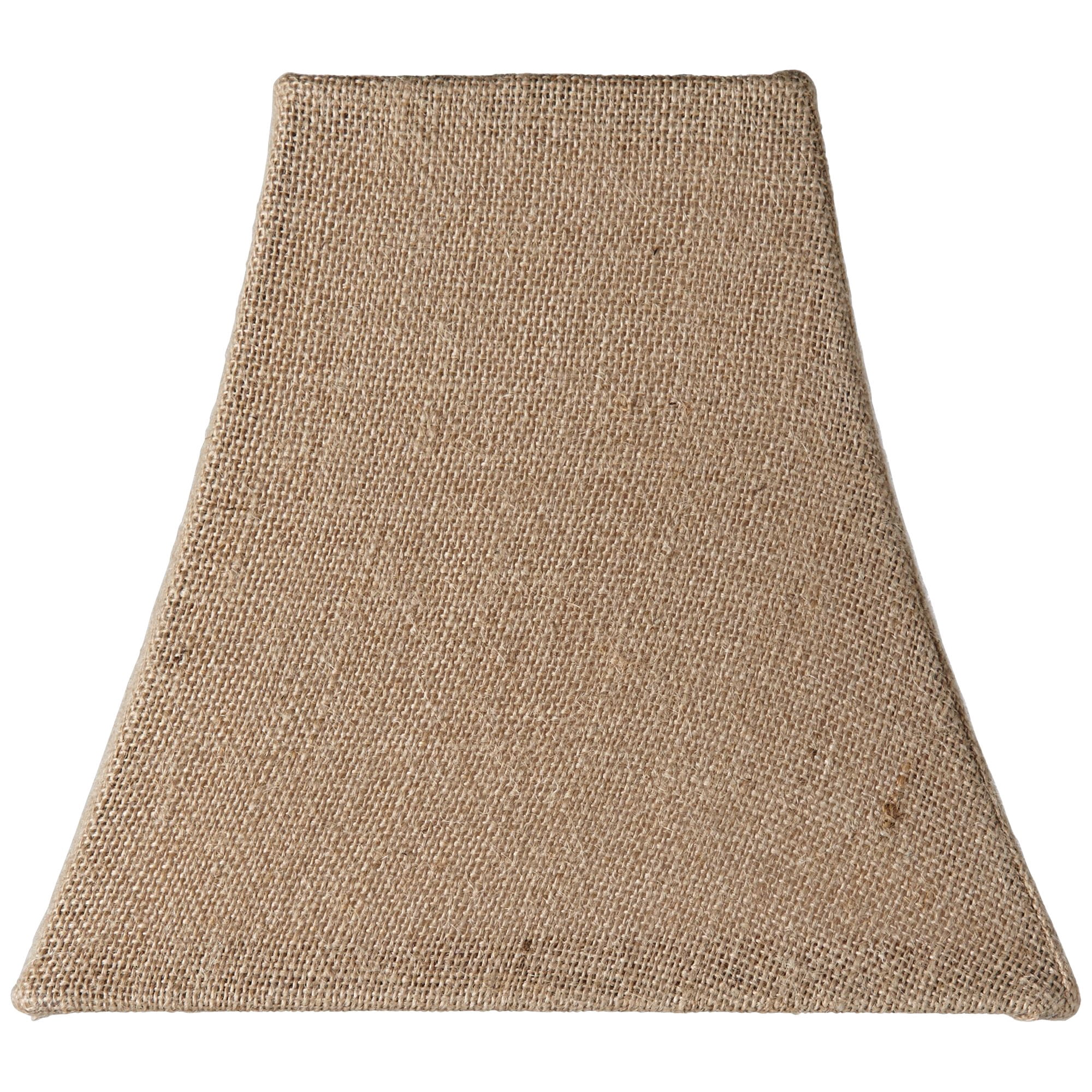 Springcrest Set of 2 Square Lamp Shades Natural Burlap Small 5.25" Top x 10" Bottom x 9" High Spider with Harp and Finial Fitting