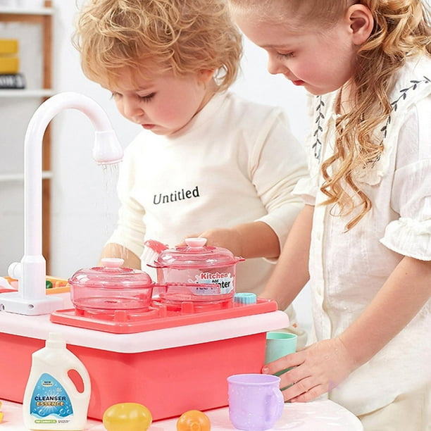Mesa Agua Niños Fregadero De Juguete Con Agua Circulante Cocina