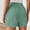 Mint Green, variant on Pocket Shorts for Women Elastic Waist Casual Summer Breathable Polyester Short,White Size L