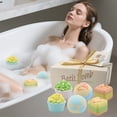 thumbnail image 2 of 6PCs Dessert Theme Bath Bombs Gift Box Set,Handmade Mega Bubble Bathbombs for Women,Natural Sea Salt Bath Ball Gift Set for Birthday Christmas Gifting, 2 of 5