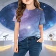 thumbnail image 5 of Fnooota Girls T Shirts, Crew Neck Summer School Gradient Print Short Sleeve Tops Multicolor Size 5T, 5 of 7