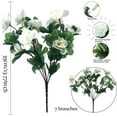 thumbnail image 2 of Topboutique Artificial Flowers for Outdoor Fake Silk Rhododendron Decorative Faux Flower Fake Floral Bouquet UV Resistant Look Real Flower for Wedding Festival Home Office Supply - White,5 Bundles, 2 of 6