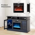 thumbnail image 3 of Costway TV Stand with Electric Fireplace LED Lights Remote Controls Storage Cabinets for TVs Up to 55 Inches Black, 3 of 10