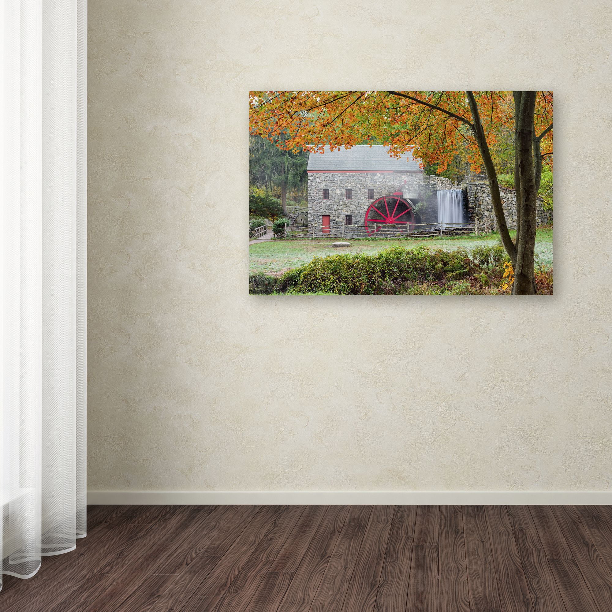 Trademark Fine Art 'Grist Mill Autumn' Canvas Art by Michael Blanchette Photography
