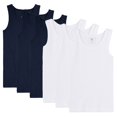 thumbnail image 1 of Sanetta Niño Camiseta Paquete de 6 -  Camisa sin Brazos, Tank Top, Basic, Algodón orgánico Blanco/azul 104, 1 of 5