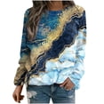 thumbnail image 1 of Moda mujer imprimir manga larga cómoda transpirable o-cuello camisa Tops Fridja  hkj3227, 1 of 8