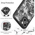 thumbnail image 5 of for iPhone 14 Plus Case, Floral Rose Cute Phone Case for Women Girls Aesthetic Pattern Print Slim TPU Bumper Case Shockproof Protective Case for iPhone 14 Plus 6.7 Inch, Black, 5 of 13
