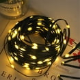thumbnail image 5 of Luces navideñas, guirnalda de 150 metros, luces LED de hadas para decoración de patio, exterior, impermeable, 24 V, línea verde, guirnalda de Año Nuevo, 5 of 5