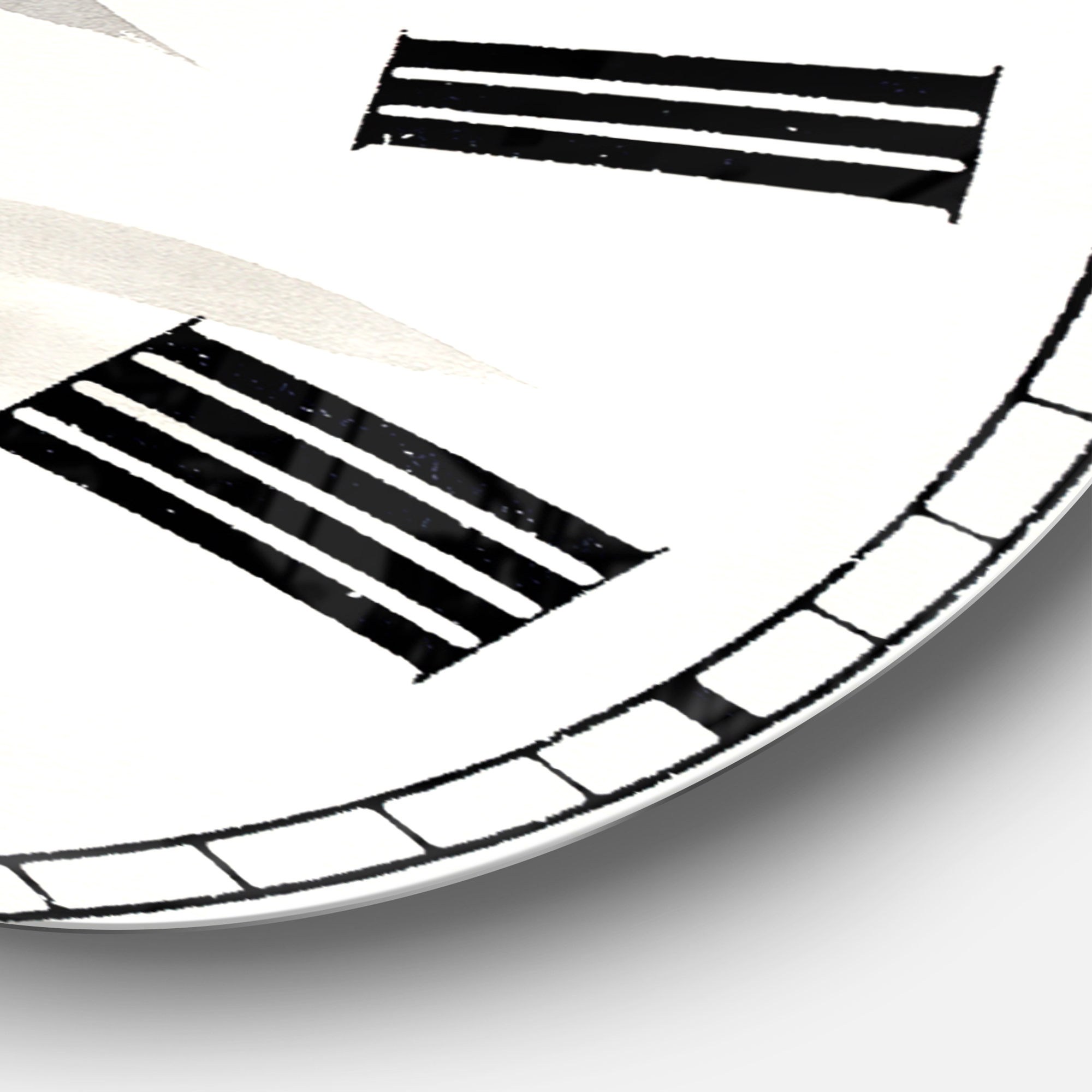Designart Oversized Off-White Analog Round Cabin Lodge Modern Wall Clocks, CLM30593-C23