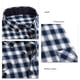 thumbnail image 3 of Camisa a cuadros cepillada de algodón puro para hombre, camisa informal a cuadros con solapa para todas las estaciones, para compras informales en casa, citas y oficina, 3 of 4