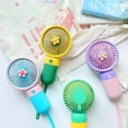 thumbnail image 3 of Kawaii Candy Color Verano Enfriador Ventilador Portátil De Mano Mini USB Recargable Silencioso De Aire Tamaño Bolsillo Escritorio Soporte Para Teléfono, 3 of 4