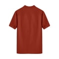 thumbnail image 3 of Eltusu Men's Casual Polo Shirts, Summer Button Stand-up Collar Breathable Shirts with Short Sleeve Orange Size 3XL, 3 of 8
