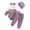 Light Purple, variant on Ulanda Newborn Baby Girl Clothes Infant Fall Winter Outfits for Girls Clothing Set, Color Block Ribbed Outfit, Ruffle Long Sleeve Bodysuit, Matching Hat and Bow Headband (Watermelon Red, 6-9 Months)
